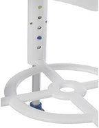 Drive Medical Bath Stool With Padded Rotating Seat, White with Blue Seat