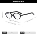 YAMEIZE Small Oval Blue Light Blocking - Glasses Women Men Retro Clear Anti Blue Light Eyeglasses for Computer Gaming