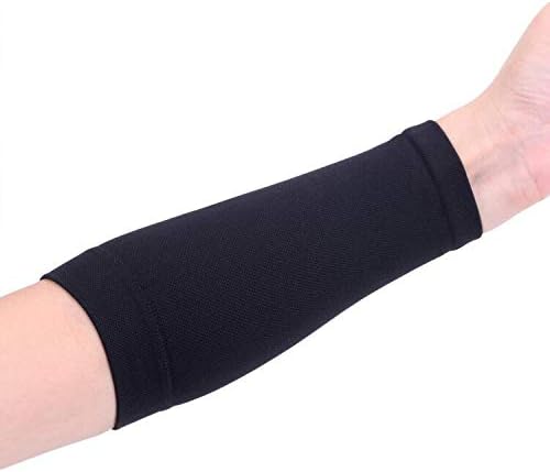 20LY 1 Pair Forearm Compression Sleeves for Men Women Tattoo Cover Up Sleeve Tattoo Aftercare Supplies (M, Black)