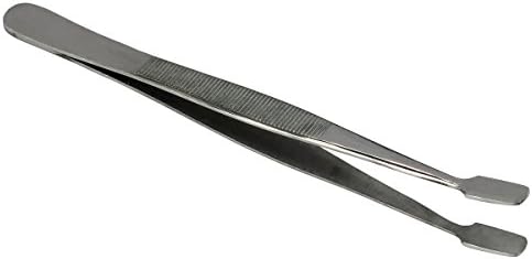 HTS 170C0 4.75" Curved Stainless Steel Stamp Tweezers