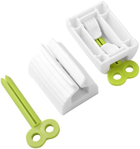 2pcs Rolling Tube Toothpaste Squeezer Toothpaste Seat Holder Stand for Bathroom Accessories（1Blue1Gree）