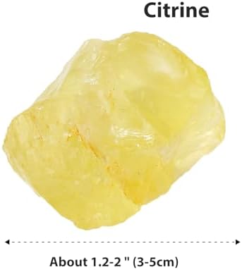 Apengshi Citrine Raw Crystals 2PCS Natural Rough Rocks Healing Crystal and Stones DIY Raw Stones Meditation Fountain Garden Home Decor
