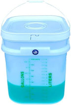 5 Gallon Graduated Measuring Mixing Bucket with Lid Food Grade Heat Chemical & Impact Resistant BPA Free Storage Pail Alloy Handle Heavy Duty Thickened HD Polypropylene Premium Quality FDA Compliant