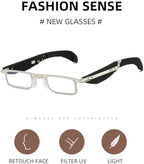 Upgraded Foldable Anti-Blue Light Reading Glasses with Case,Portable Foldable Reading Glasses for Men Women, Anti Eyestrain