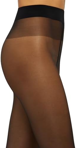 Wolford Satin Touch 20 Denier Tights For Women Soft Satin Feel Sheer Hosiery Extra-Wide Waistband Perfect for Any Occasion