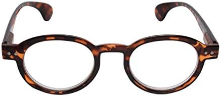 Calabria R217 Designer Vintage Reading Glasses +3.50 Brown Tortoise Men Women Trendy Single Power Readers Stylish Eyeglass
