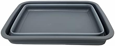 SAMMART 7L (1.85 Gallon) Collapsible Tub - Foldable Dish Tub - Portable Washing Basin - Space Saving Plastic Washtub (Grey)