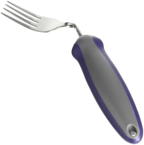 Homecraft Newstead Cutlery, Angled Fork, Right Handed Adaptive Dining Aid, Utensil for Elderly, Disabled, Handicapped, Parkinson's Disease, and Arthritis Users, Non Slip Easy Grip