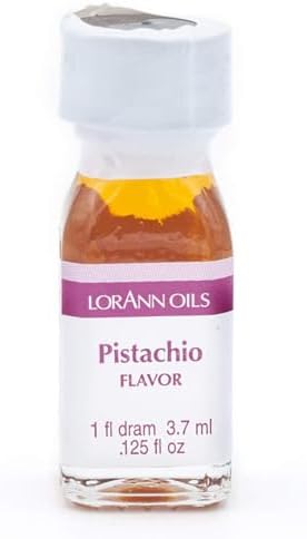 LorAnn Oils Super Strength Flavoring, Used For Candy Making, Flavoring Extracts, Baking, Hard Candy, & Flavor Oils - Bold, Natural Flavors 4X Stronger Than Extracts, Pistachio, Pack of 2, 0.125 fl oz