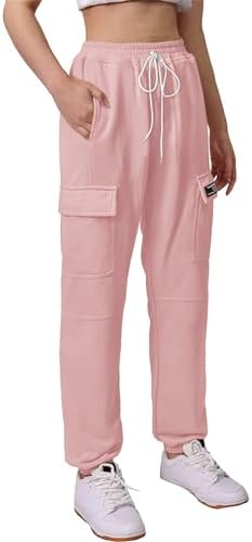 SANGTREE Girls Womens Drawstring Cargo Jogger Pants