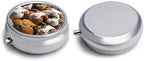 Cute Guinea Pig Round Pill Box 3 Compartment Pill Case Pocket Medicine Tablet Holder Organizer Case
