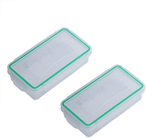 Zerone Battery Case 2 Pack, Clear Plastic Storage Holder for Rechargeable Batteries, Durable Organizer for Travel Camping Home Use