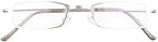 Eyekepper 3-Pack Unique Lightweight Stainless Steel Frame Reading Glasses for Men and Women Silver +1.5