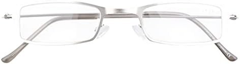Eyekepper 3-Pack Unique Lightweight Stainless Steel Frame Reading Glasses for Men and Women Silver +1.5