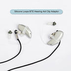 Silicone Loops BTE Hearing Aid Clip Adaptor, A Part of Anti-Lost Lanyard Protector BTE Clip Holder Rope, Size Mini (Three Pieces,11mm)