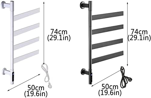 Electric Towel Warmer for Electricity with Socket, Towel Warmer Rack Smart Thermostat Radiator, Towel Warmer, Black Towel Warmer Radiator Towel Warmers for Bathroom