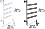Electric Towel Warmer for Electricity with Socket, Towel Warmer Rack Smart Thermostat Radiator, Towel Warmer, Black Towel Warmer Radiator Towel Warmers for Bathroom