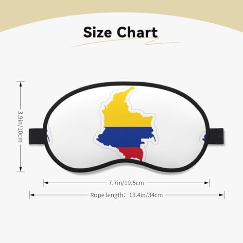 Colombia Flag Map Sleep Mask 100% Light Blocking Eye Mask for Sleeping, Sleep Mask for Unisex for Travel/Nap