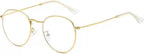 Blue Light Blocking Glasses Gaming Computer Phone Screen Eyeglasses Women Men Lightweight Slim Round Retro Metal Frame