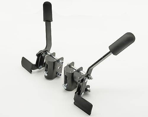 Wheelchair Brake,Wheelchair Wheel Lock for Steel and Aluminum Transport Chair(TR37E-SV & TR39E-SV,MDS808200,ATC17,ATC19),STDS4S092L/R,Replacement Parts,with Installation Tool (1 Pr,Black)