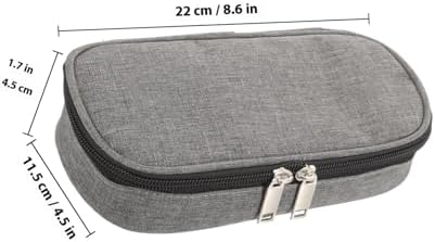 FRCOLOR Insulated Portable Insulin Bag with Reusable Ice Pack, Washable Insulin Supplies Storage Case for Diabetic Medicine Travel and Daily Use, Gray Mini Cooler Pouch