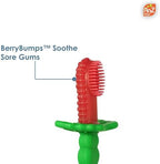 RaZbaby RaZBerry Baby Toothbrush – Multi-Textured Silicone for Gentle Cleaning & Teething Relief – Perfect for Early Oral Care & Self-Brushing – BPA-Free, Easy to Hold, Dishwasher & Sterilizer Safe
