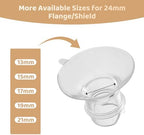 Flange Inserts 19mm Compatible with Medela/Spectra/TSRETE/Elvie/Momcozy/Bellababy Breast Pump 24mm Shields/Flanges, Reduce 24mm Nipple Tunnel Down to 19 mm, 4PCS