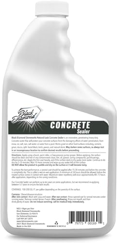 Concrete Sealer Clear Penetrating Waterproofing Spray. The Best Most Durable Sealant for Driveways, Cement Patio Pavers, Brick, Stone Or Any Outdoor Hard Surface. Easy, Long-Lasting Natural Look.