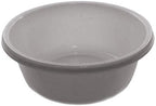 Ybm Home Round Plastic Wash Basin (1151 13 inch, White with Dots)