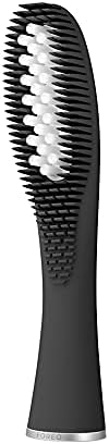 FOREO ISSA Hybrid Wave Brush Head Black, Medical-Grade Silicone & PBT Polymer Bristles, 6-Months Lasting