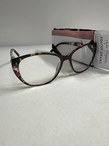Foster Grant Sofia Vergara Fashion Reading Glasses, Cat Eye oversized Frame, Multicolor Floral Pattern +1.75 FGSV23603