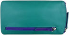 ili New York Smooth Leather Soft Eyeglass Case, Zip Closure with RFID Blocking Lining, Travel-Friendly in Vibrant Colors
