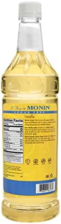 Monin - Sugar Free Vanilla Syrup, Bold Vanilla Bean Flavor, Great for Coffee, Cocktails, & Lattes, Gluten-Free, Non-GMO (1 Liter, 2-Pack)