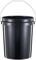 United Solutions 5 Gallon Bucket Heavy Duty Plastic Bucket Comfortable Handle Easy to Clean Perfect for on The Job Home Improvement or Household Cleaning; Black , 3 Count