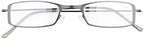 Eyekepper 3-Pack Stainless Steel Frame Half-eye Style Reading Glasses Readers Black +2.25