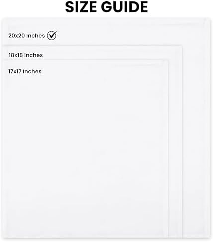 Utopia Home [24 Pack, White] Cloth Napkins 20x20 Inches, 100% Polyester Dinner Napkins with Hemmed Edges, Washable Napkins Ideal for Parties, Weddings and Dinners