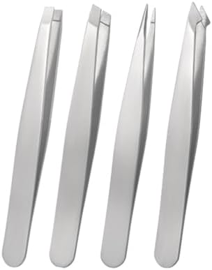 Professional Eyebrow Tweezers Set, Precision Stainless Steel for Hair Removal and Facial Grooming
