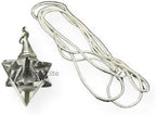 WholesaleGemShop Clear Crystal Quartz 8 Point Star Merkaba Pendant Sacred Geometry Healing Chakra Balancing A+