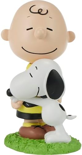 Precious Moments Peanuts Charlie Brown & Snoopy Figurine | Peanuts Happiness is A Warm Puppy Resin Figurine | Peanuts Gift & Décor | Collectible Charlie Brown & Snoopy