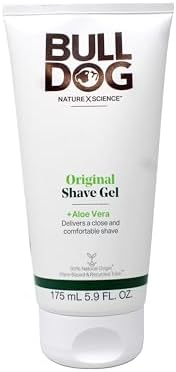Bulldog Original Shave Gel for Men, Aloe Vera Enriched, Delivers a Close & Comfortable Shave, 95% Natural Origin, 5.9 fl oz (Pack of 3)