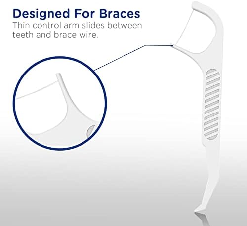 Fremouth Upgraded Orthodontic Flossers for Braces - Ortho Dental Floss Picks, 50 Count (Pack of 2)
