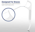 Fremouth Upgraded Orthodontic Flossers for Braces - Ortho Dental Floss Picks, 50 Count (Pack of 2)