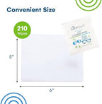 Care Touch Lens Wipes for Eyeglasses- 210 Count Individually Wrapped Pre- Moistened Wipes, 5 x 6 Inch- Camera Lens, Sunglasses and Glasses Cleaner,- Gentle and Portable for Cleaning of Optical Devices