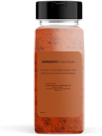 Unpretentious Smoked Paprika Ground Spice Made from Dried Red Chile Peppers, Strong & Smoked Flavor (9.12 Ounce)