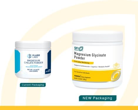 Klaire Labs SFI Health Magnesium Chelate Powder - Fast-Dissolving 200 Milligrams High Absorption TRAACS Bisglycinate, Vegetarian & Hypoallergenic (120 Servings, 300 Grams)