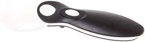Magnifying Glass,4X8X Handheld Optical Lenses Magnifying Glass with Light Lens 9cm in Diameter Magnifier