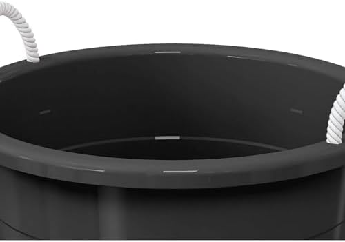 (Black) Flexible 17-Gallon Plastic Storage Tub with Rope Handles, Multi-Purpose Utility Bucket (1)