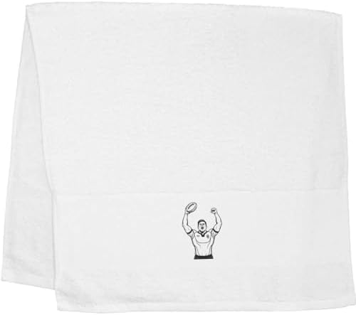 Azeeda 'Rugby Player Celebrating' Hand/Guest Towel (TL00089365)