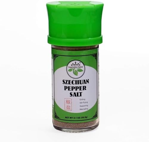Inspiration Spice Szechuan Pepper Salt Spice Jar - Gourmet Seasoning | Perfect for Grilling, Stir-Frying, Marinating & Seasoning (59.2g / 2.1oz)