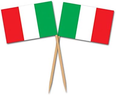 Beistle Italian Flag Picks 200 Piece, 2.5", Multicolor